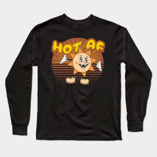 Hot AF Vintage Cartoon Sun Long Sleeve T-Shirt